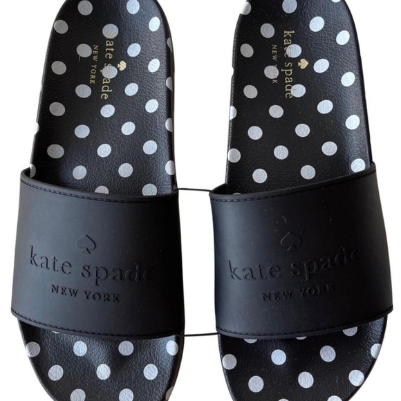 kate spade | Shoes | Kate Spade Slide Sandals Size 7 Polka Dot Womens Style  Sunny | Poshmark